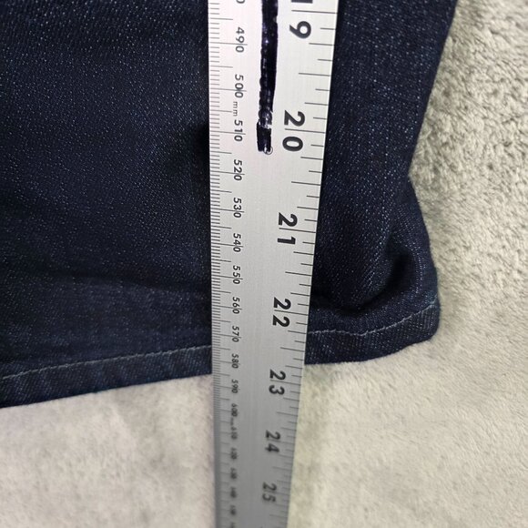 Womens Lee Riders Blue Denim Bermuda Shorts Dark Wash Cotton Blend Stretch 18W - Picture 8 of 10